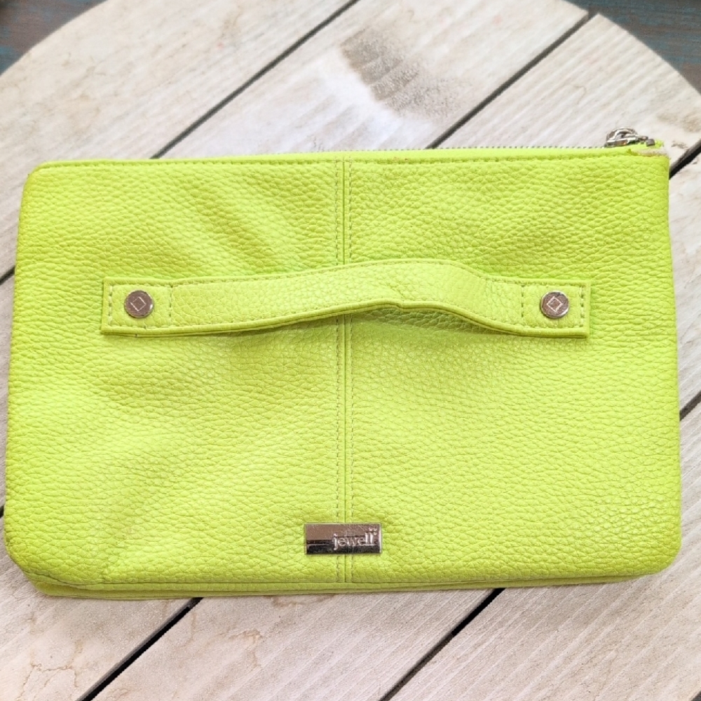 Jewell by Thirty-One Faux Leather Lime Green Clutch Bag